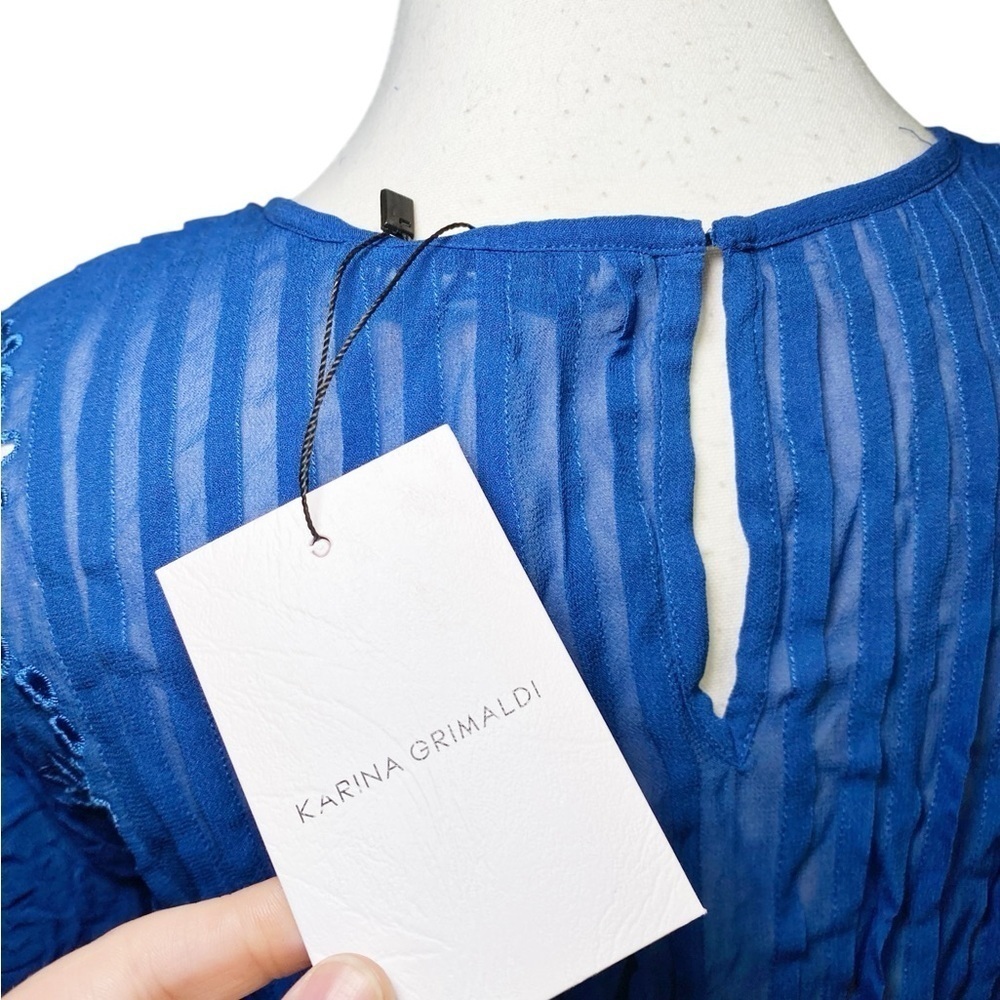 Karina Grimaldi Linda Embellished Mini Dress in Blue NWT - Picture 9 of 16